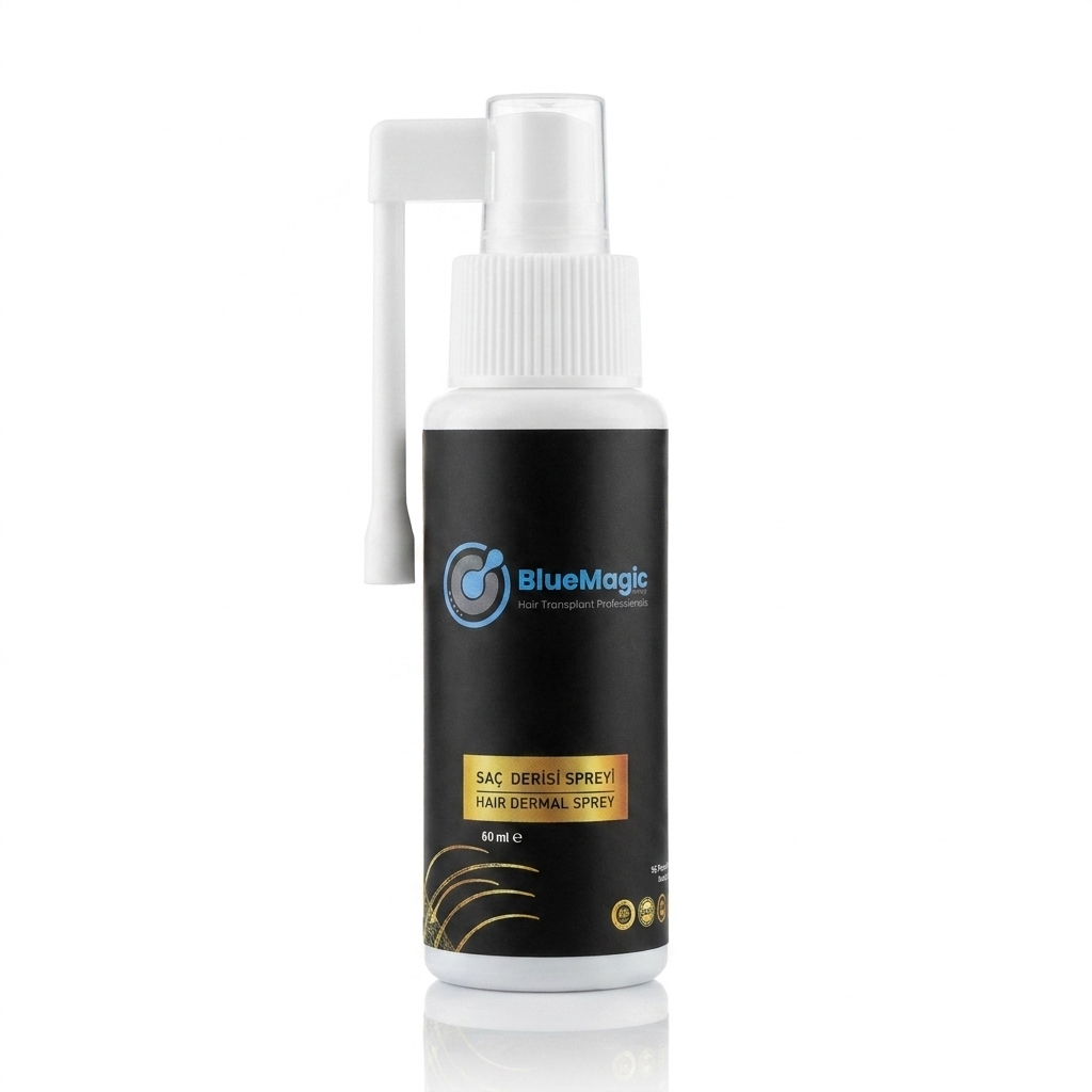 BlueMagic hair care spray with natural herbal extracts