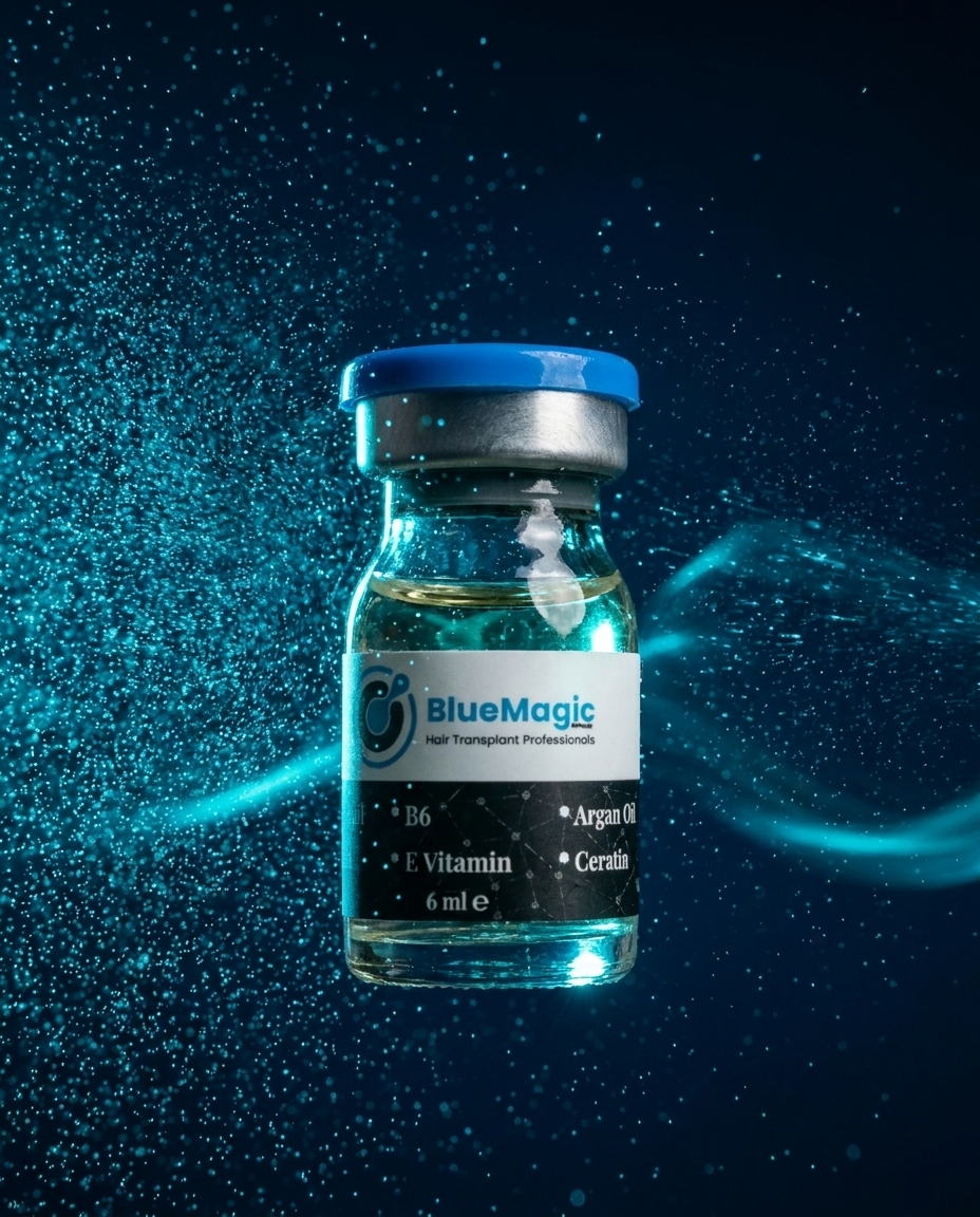 BlueMagic mesotherapy vial — keratin, biotin, vitamins